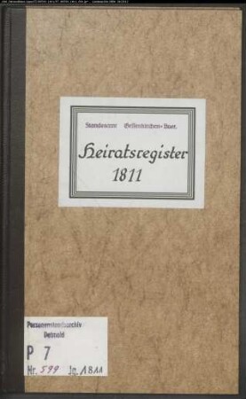 Zivilstandsregister von Bork (H 1811). (Gemeinde: Buer, Stadt Gelsenkirchen-Buer)