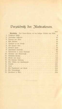 Verzeichniß der Illustrationen