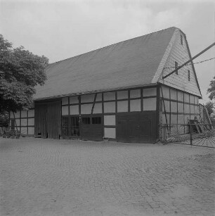 Waldenburg (Sachsen)-Dürrenuhlsdorf, Scheune des Vierseithofes, um 1600