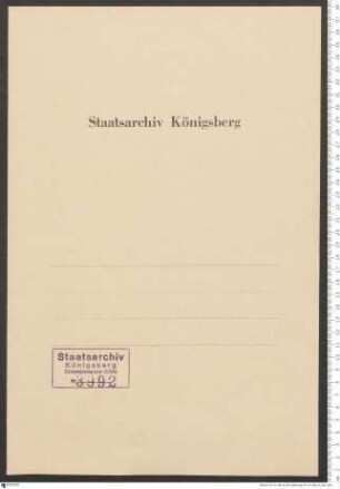 Hochmeister an den neuen Obersten Marschall Ludwig v. Lansze: Bevollmächtigung des Jorge Eglinger Pflegers zu Tapiau bezüglich der Balleien Österreich u. Bozen. Marienburg eodem. In duplo. Hinter d. einen Exemplar: Vollmacht des Hochmeisters für Jorge Eglynger Pfleger zu Tapiau z. Verkauf oder z. Verpfändung der Balleien Österreich u. Bozen. Konzepte. Marienburg eodem.
