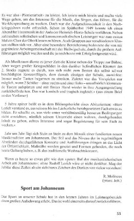 Sport am Johanneum