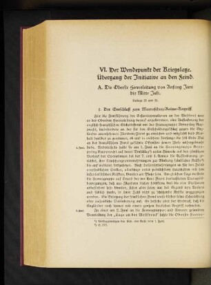 VI. Der Wendepunkt der Kriegslage. Übergang der Initiative an den Feind.