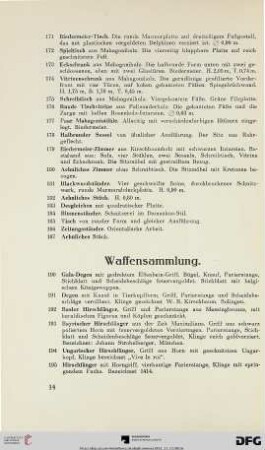Waffensammlung (Nr. 190-250)