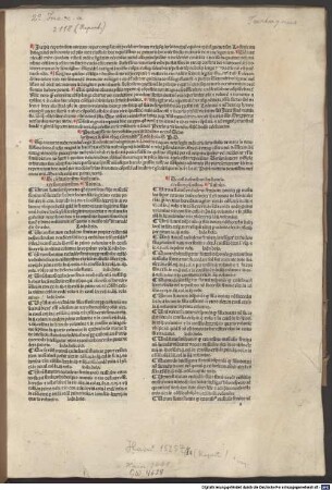 Repertorium aureum in Consilia Alexandri Tartagni : mit Vorwort und Widmungsbrief des Autors, Bologna 1.3.1484