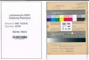 Entnazifizierung Maria Bantle , geb. 21.08.1914 ()