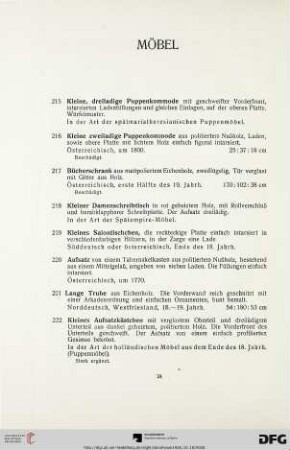 Möbel (Nr. 215-237)