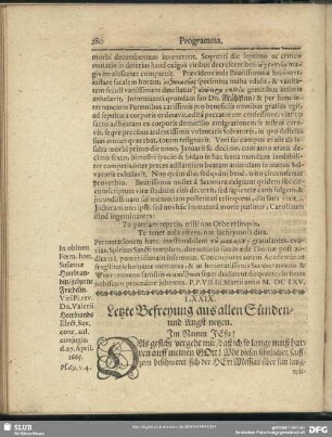 LXXIX. Letzte Befreyung aus allen Sünden- und Angst-netzen