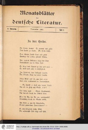 Heft 2. - November 1905.