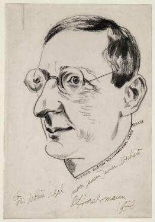 Portrait Alfred Döblin (Alfred Blödin, der schnatternde Gänsearsch)