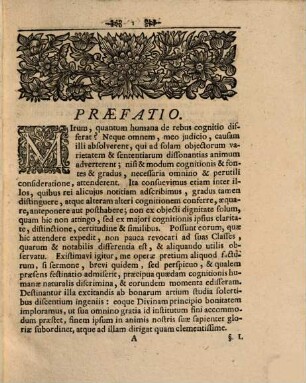 De Triplici Rerum Cognitione, Historica, Philosophica Et Mathematica, Articulos