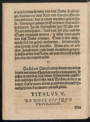 Titulus V. De Dote Eiusque Privilegiis.