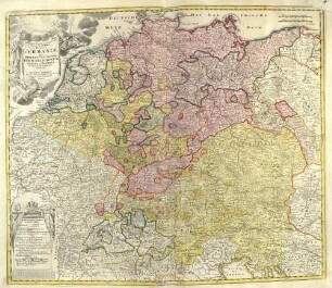 Tabula Geographica Totius Germaniae : qua Differentium Imperii Trium Religionum Status et Dominia diversis coloribus distincta [Atlas Germaniae specialis (Atlas Maior II), 1753]