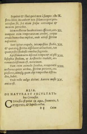 Alia. De Natura Et Facultatibus Cerevisiae.