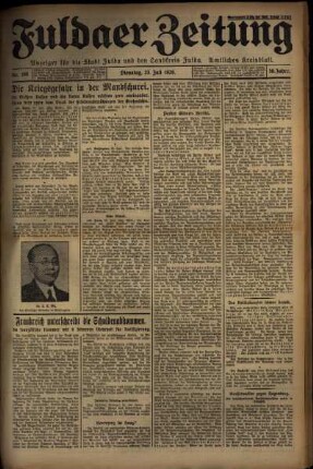 Ausgabe vom Dienstag, den 23. Juli 1929.