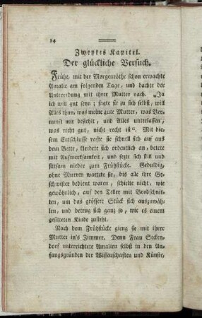 Zweytes Kapitel. Der glückliche Versuch.