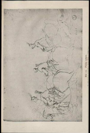 Bild 11. Polska ryttare. Handteckningar af Stefano della Bella i Uffizierna.