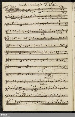 606. Aria: Numi che in canto è questo / Anfossi, P.