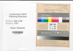 Entnazifizierung Elisabeth Bauer , geb. 24.12.1891 (Lehrerin)
