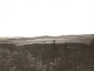 Lausitzer Bergland. Huhbergkette (Bieleboh) vom Hochstein bei Löbau