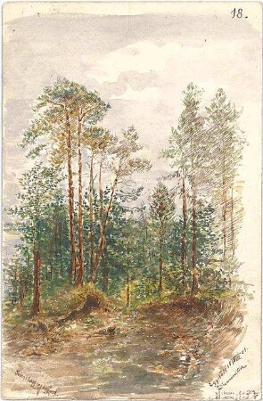 Neureuther, Eugen Napoleon; Deutschland; Österreich; Landschaftsskizzen - Sonntagmorgen in Eggstädt ? (Ansicht)