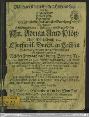 Gläubiger Kinder Gottes Hertzens-Lust Nach ihrer Beschaffenheit