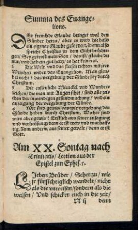 Am XX. Sontag nach Trinitatis ...