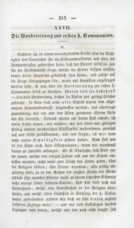 213-222 Die Vorbereitung zur ersten heil. Communion II.