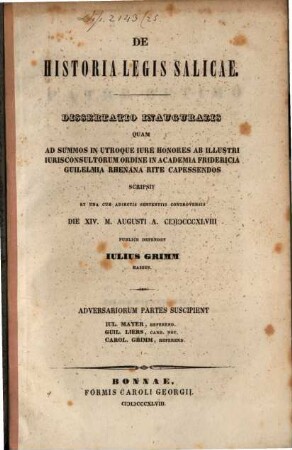 De historia legis Salicae