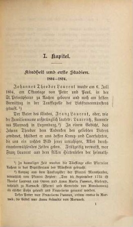 Leben und Briefe von Johannes Theodor Laurent : Titularbischof von Chersones, apostolischer Vikar von Hamburg und Luxemburg ; als Beitrag zur Kirchengeschichte des 19. Jahrhunderts, 1