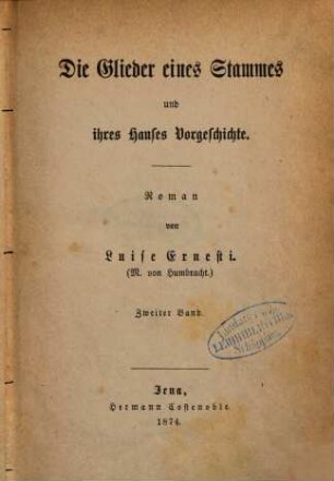 Ein kaiserlicher Wahlspruch : Roman von Luise Ernesti , 1,2
