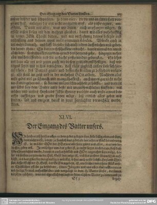XLVI. Der Eingang des Vatter unsers
