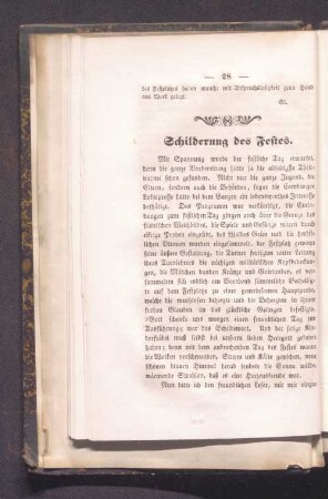 Schilderung des Festes.
