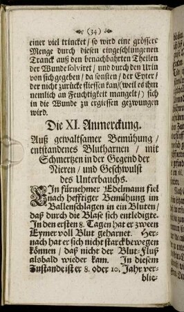 Die XI. Anmerckung. - Die XX. Anmerckung.