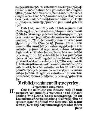 Leiblich regiment ist zweyerley. II.