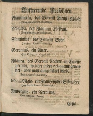 Auftretende Persohnen