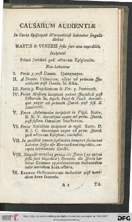 Causarum audientiae