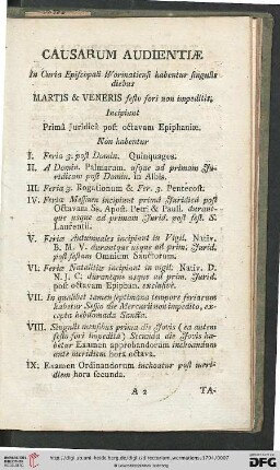 Causarum audientiae