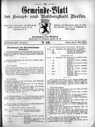 1901,19: No. 19, 12. Mai 1901