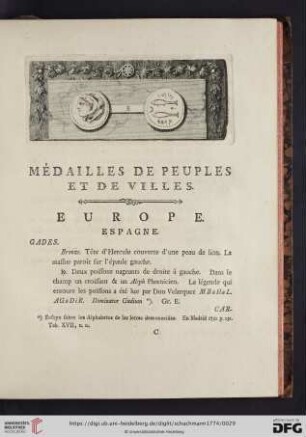 Mèdailles de peuples et de villes