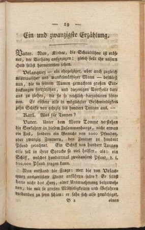 Ein und zwanzigste Erzählung