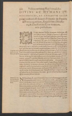 Divini Ac Humani Iurisconsulti, Et Causarum Sacri palatii auditoris D. Ioannis Francisci de Pavinis, ad Extravagantium, Regularum cancellariae & Decisionum Rotae notitiam, utile praeludium.