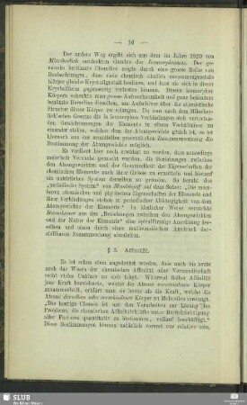 § 3. Affinität