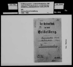 Vorbereitung und Durchführung der außerordentlichen Kreisversammlung vom 20. Januar 1905 und der Kreisversammlung vom 28. April 1905 - 40. ordentliche Sitzung