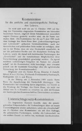 Unterrichtsgesetz-Kommission.