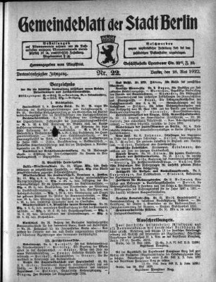 1922,22: Nr. 22, 28. Mai 1922