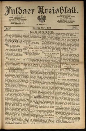 Ausgabe vom Dienstag, den 06. März 1900.