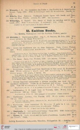XI. Emblem Books (No. 489 - 599)
