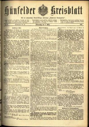 Ausgabe vom Donnerstag, den 04. März 1915.