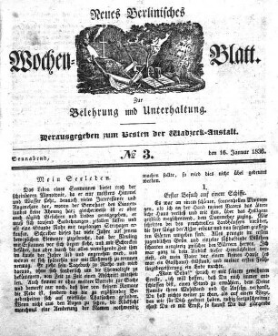 No. 3, Sonnabend, den 16.Januar 1836