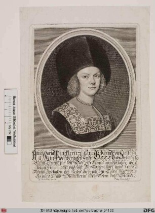 Bildnis Anna Maria Winckler, geb. von Stetten